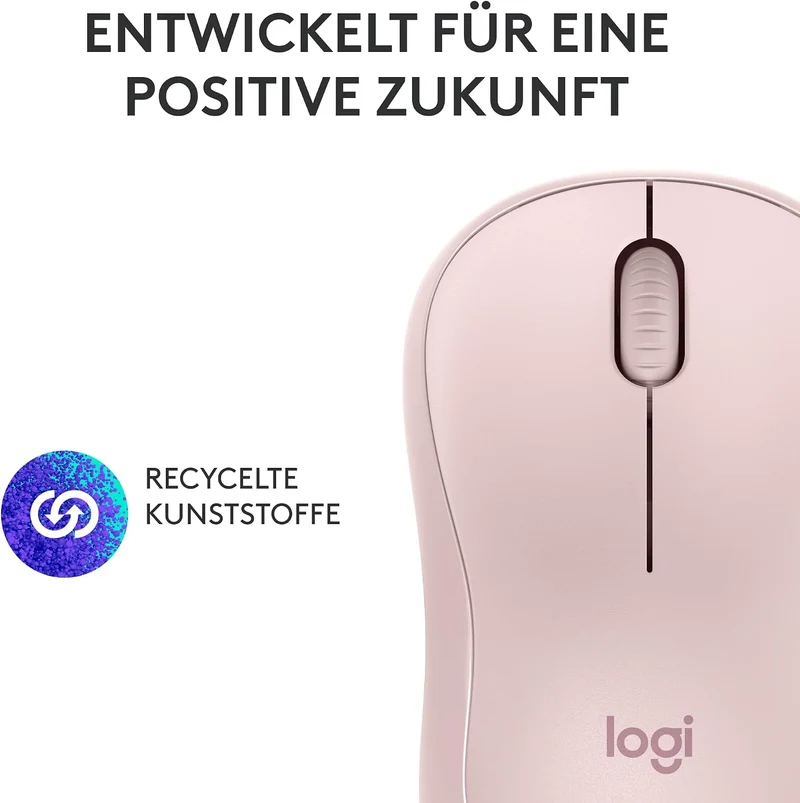 Logitech M240 Silent Bluetooth Maus, Kabellos, Kompakt Rosa, Rosa