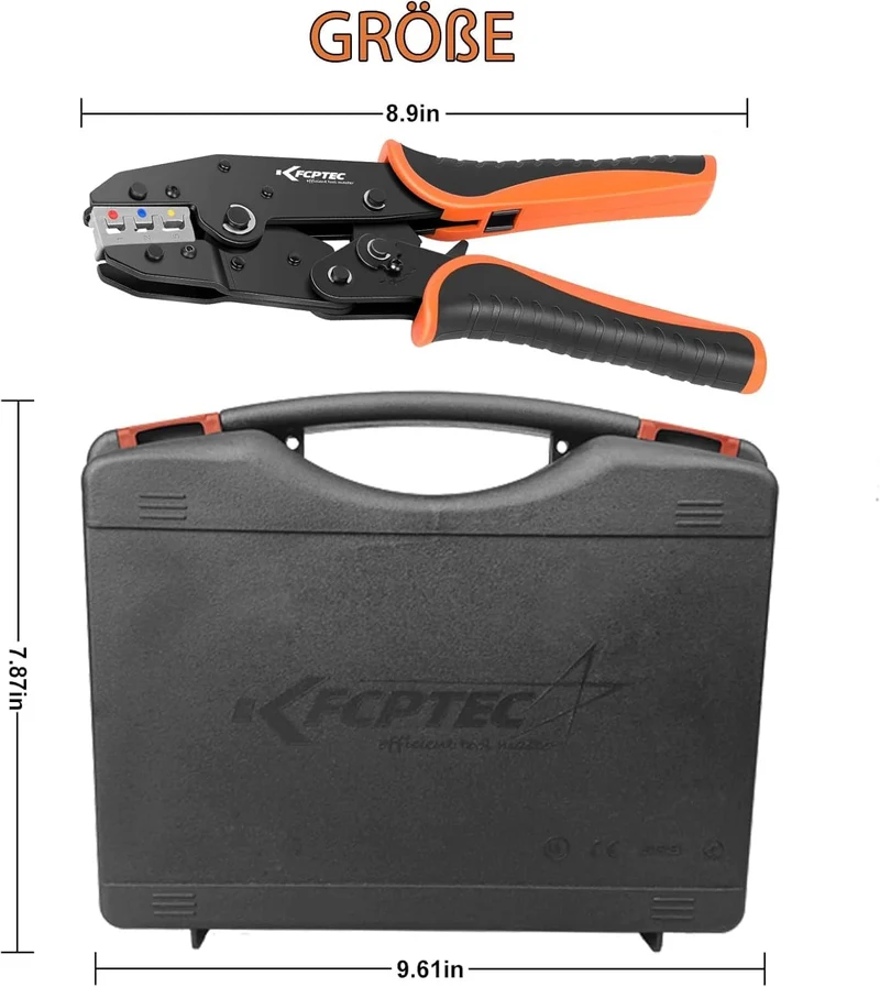 KF CPTEC Crimpzangen-Set 5-tlg. mit Wechselbacken für Kabelschuhe 5 Stück, 5 Stück