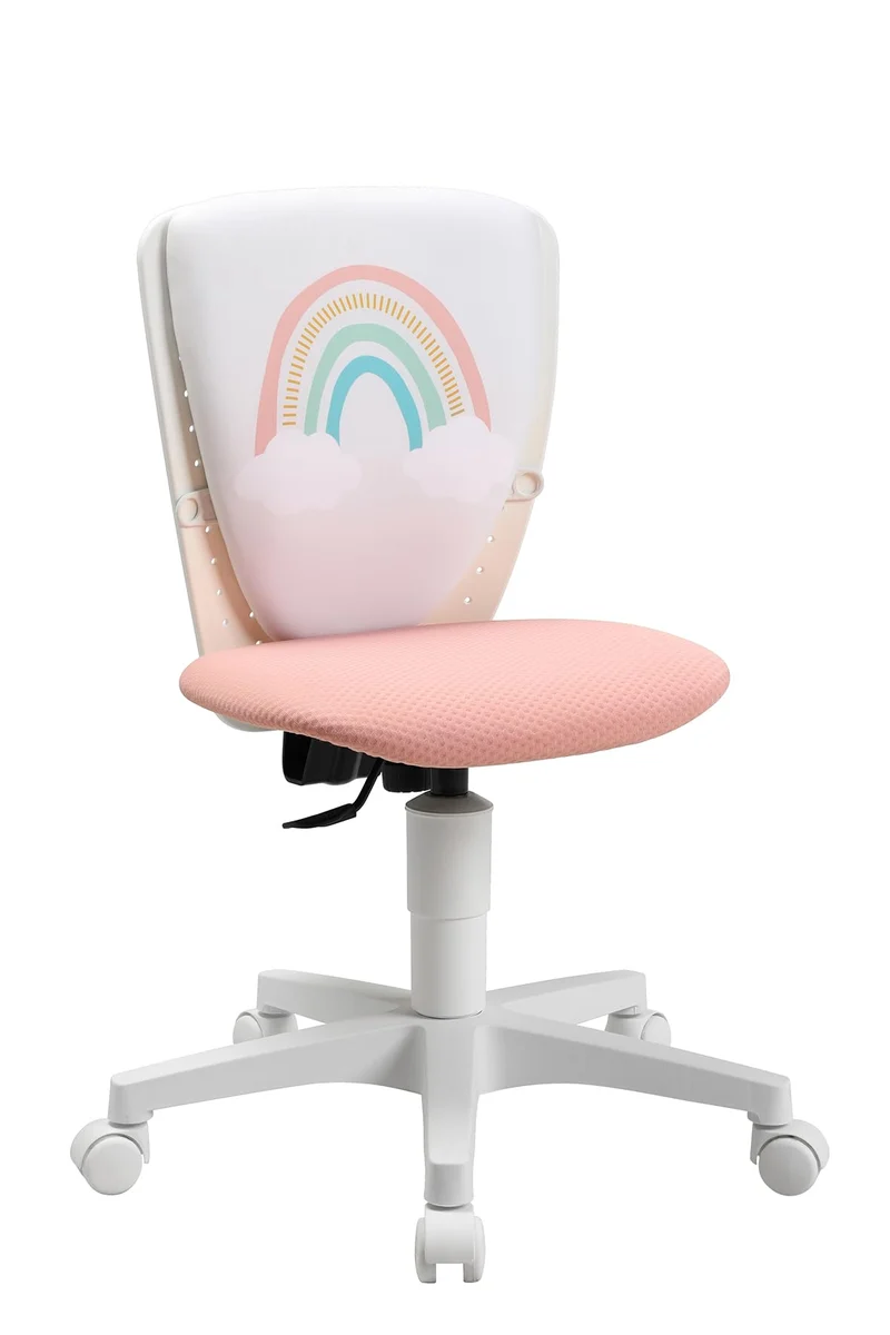 TOPSTAR S'cool 3 Kinderdrehstuhl mit Motivstoff – ergonomischer Schreibtischstuhl für Kinder – höhen