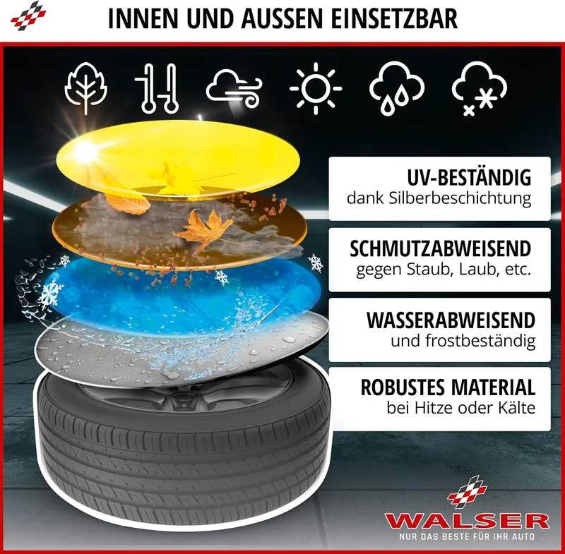 Walser Reifentasche, robuster Reifenschutz, wasserdichte Reifenschutzhülle, Reifenaufbewahrung mit R