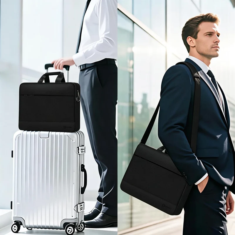 Alfheim 15,6-16 Zoll Laptop Tasche mit Schultergurt für Geschäft/Arbeit | Leichte Wasserdichte Akten