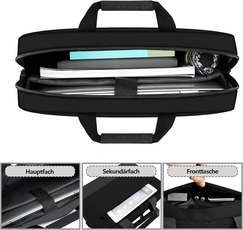 Alfheim 15,6-16 Zoll Laptop Tasche mit Schultergurt für Geschäft/Arbeit | Leichte Wasserdichte Akten