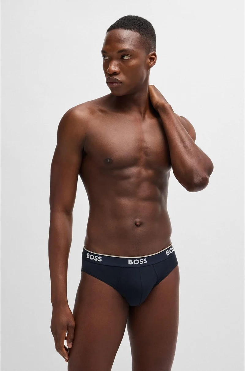 BOSS Herren Brief 3P Power Dreier-Pack Slips aus Stretch-Baumwolle mit Logos am Bund XL Open Miscell