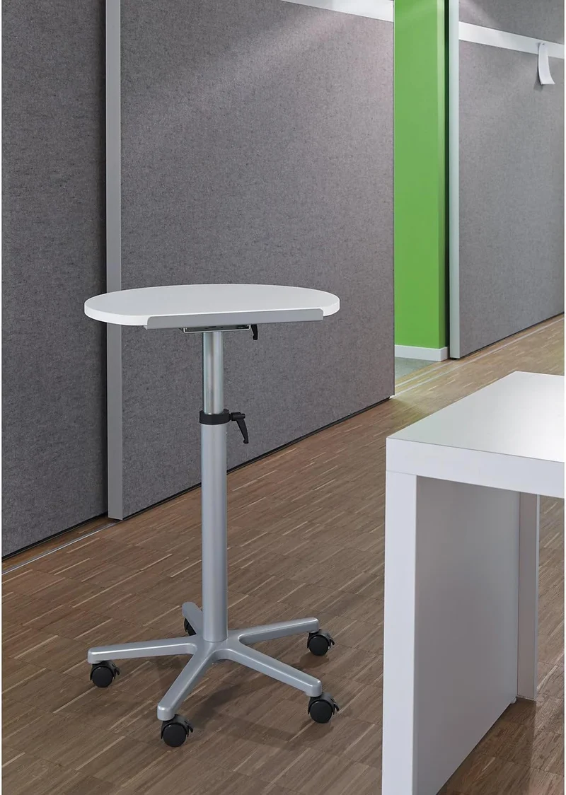 MAUL | Stehpult | ergonomisch | BxT 600 x 520 mm | höhenverstellbar | Weiss | flexibles Arbeiten im