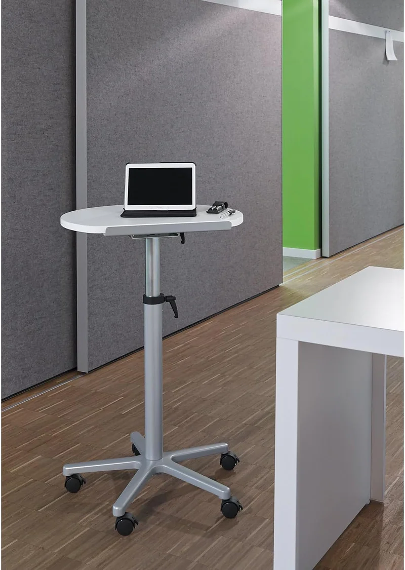 MAUL | Stehpult | ergonomisch | BxT 600 x 520 mm | höhenverstellbar | Weiss | flexibles Arbeiten im