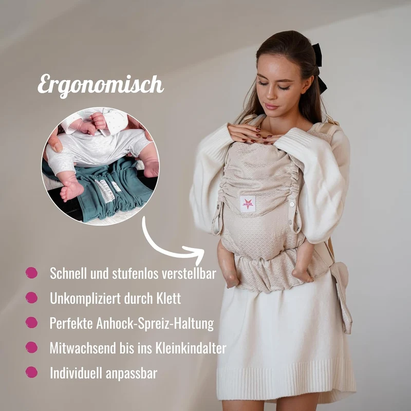 KOKADI Babytrage Flip X Heart2Heart Lagoon - Grösse: Babysize