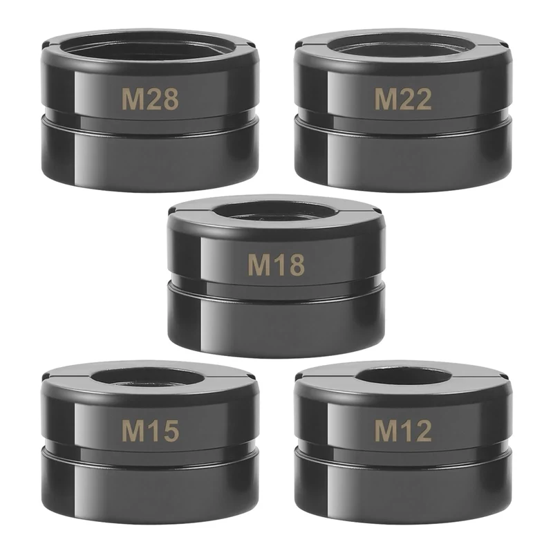 5 Stücke M12~M28 Pressbacke, M-Kontur Pressbackeneinsatz für 12mm, 15mm, 18mm, 22mm, 28mm Presszange
