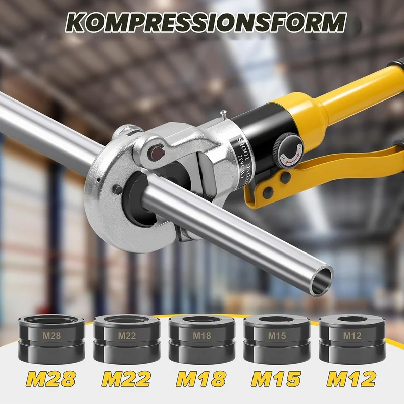 5 Stücke M12~M28 Pressbacke, M-Kontur Pressbackeneinsatz für 12mm, 15mm, 18mm, 22mm, 28mm Presszange