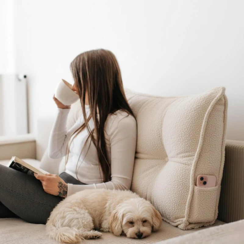 Gutekissen® Rückenkissen - Lesekissen für Bett und Sofa - Keilkissen - Rückenpolster für die Wand -