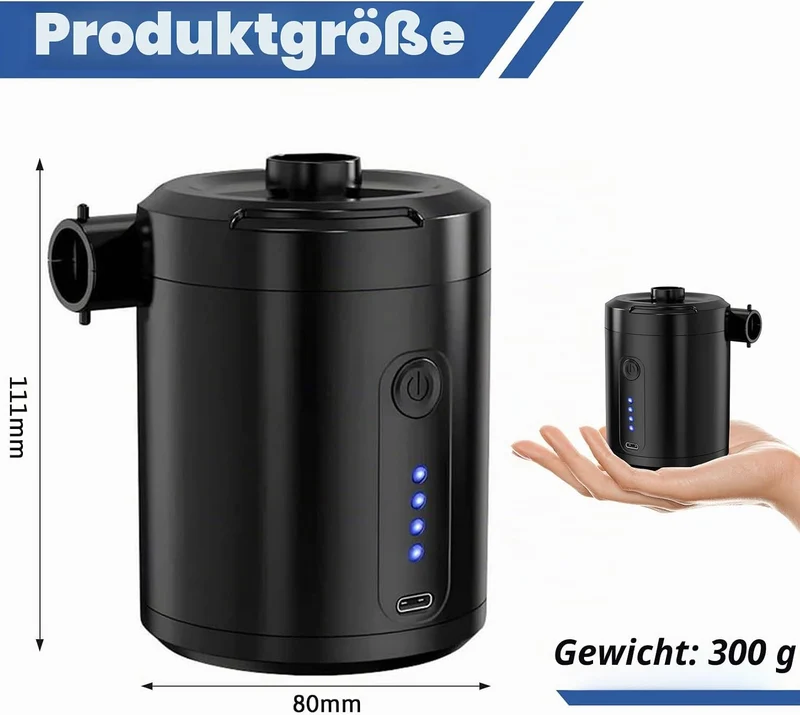 Herbst Elektrische Luftpumpe, 5200mAH Tragbare Luftpumpe Elektrisch
