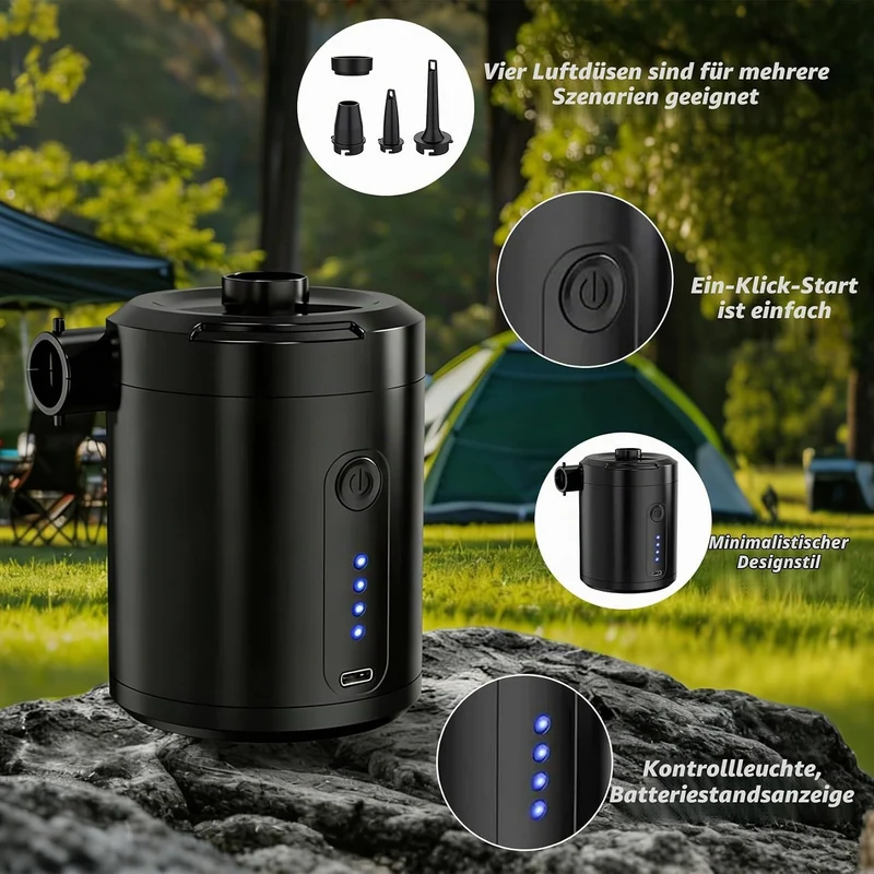Herbst Elektrische Luftpumpe, 5200mAH Tragbare Luftpumpe Elektrisch