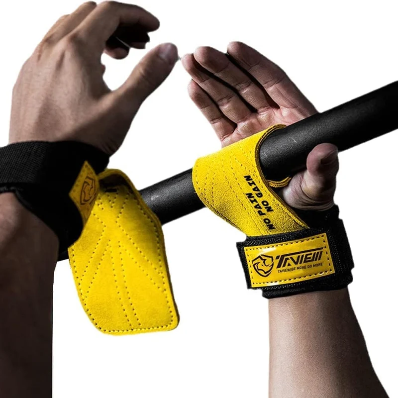 TAVIEW Premium Gewichtheber-Handgelenkhaken für maximale Griffunterstützung – Kreuzhebenhandschuhe u