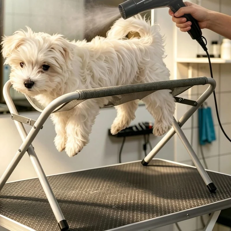 Pflegetisch Für Haustiere Hundebadetisch Faltbarer Haustier-Pflegeständer Grau, Grau