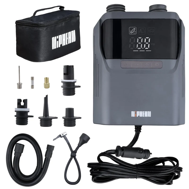 Niphean Elektrische Luftpumpe SUP mit(Extra-Langem) 300cm Ladekabel, 50 PSI SUP Pumpe Elektrisch mit