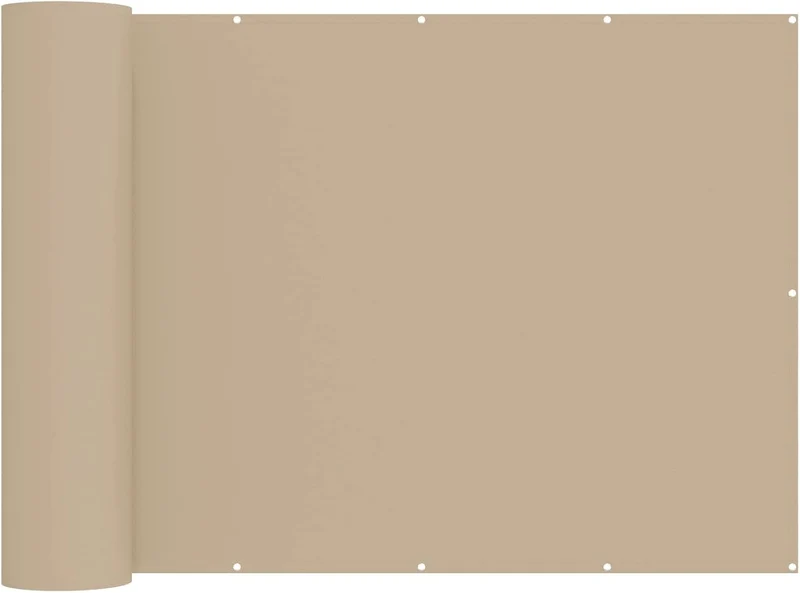 vidaXL Balkon Sichtschutz 150 x 300 cm Stoff mit PU-Beschichtung Beige Beige 150 x 300 cm, Beige 150