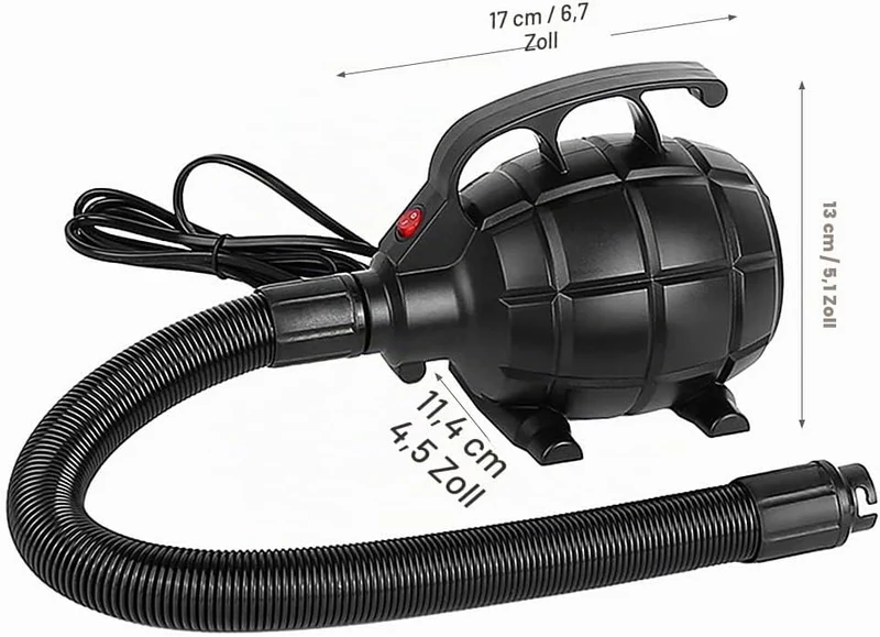 Electric Air Pump,Irfora Tragbare 500W elektrische Pumpe Luftmatratze Pumpe Luftbett Pool Toy Raft B