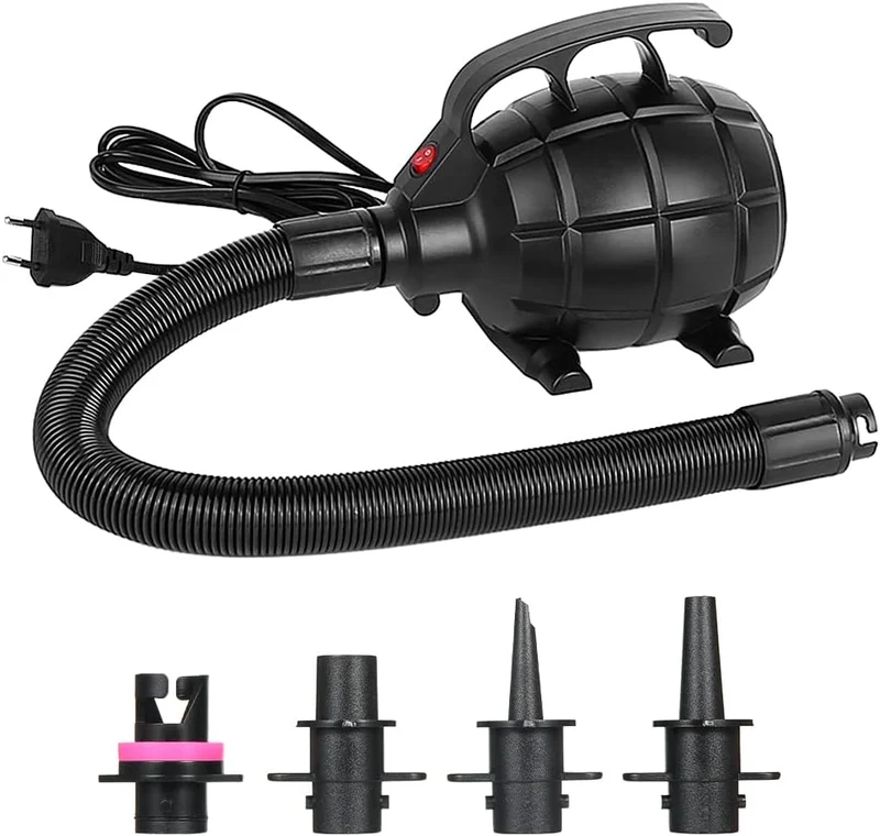 Electric Air Pump,Irfora Tragbare 500W elektrische Pumpe Luftmatratze Pumpe Luftbett Pool Toy Raft B