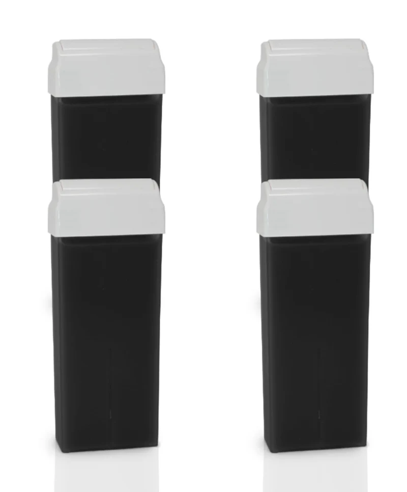 Enthaarungswachs, Rolle auf Kohle, 4 Packungen mit professionellem Wachs, 4 Stück 400 g (1er Pack),