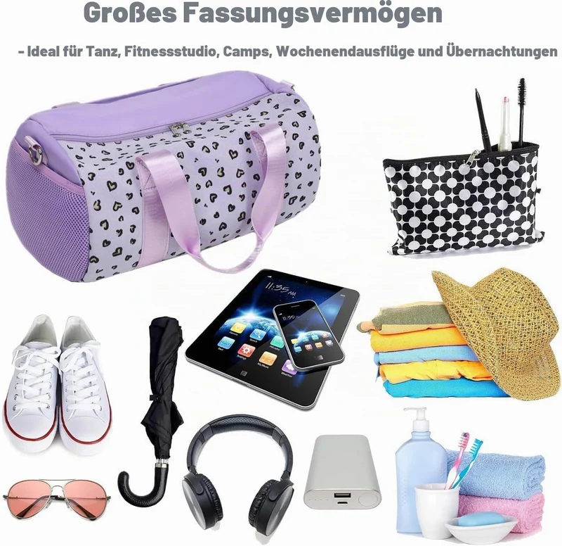 Tanztasche für Mädchen - Ballett- und Schwimmtasche Lila Liebe Lila, Liebe Lila