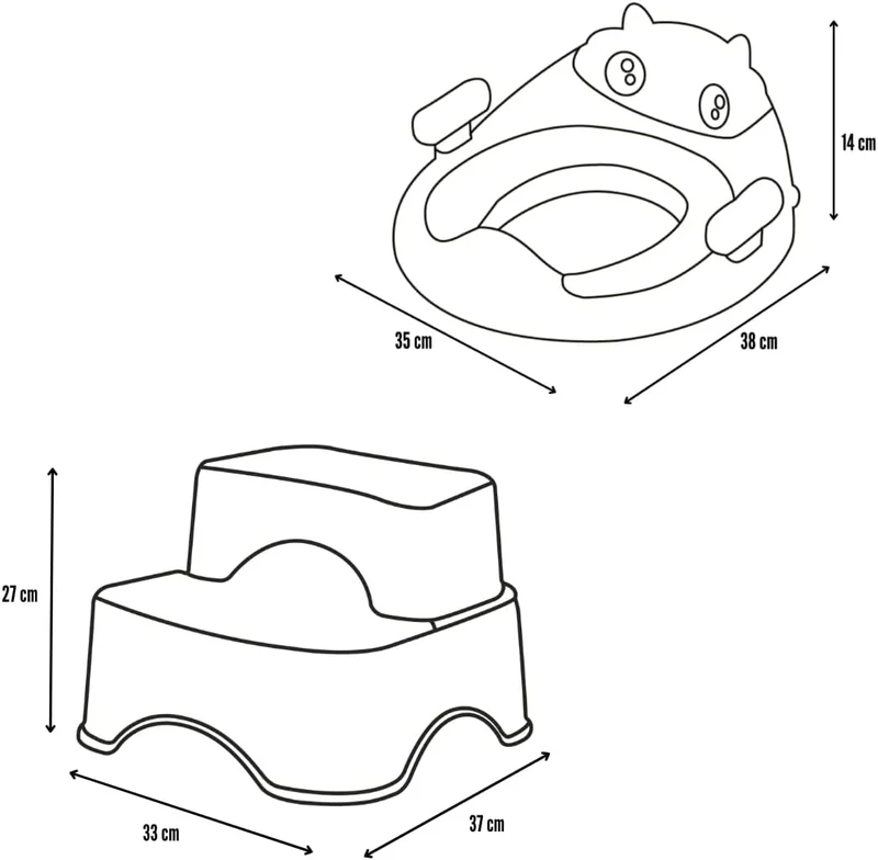 Toilettensitz für Kinder mit Stepper (Gelb) Gelb mit Treppe, Gelb mit Treppe