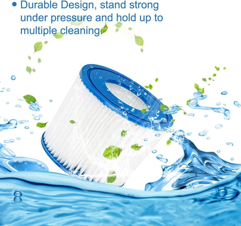 YanBan Schwimmbad-Filterkartusche kompatibel mit Best-Way 58381 Filterpumpe, 6 Stück Ersatzfilter ko
