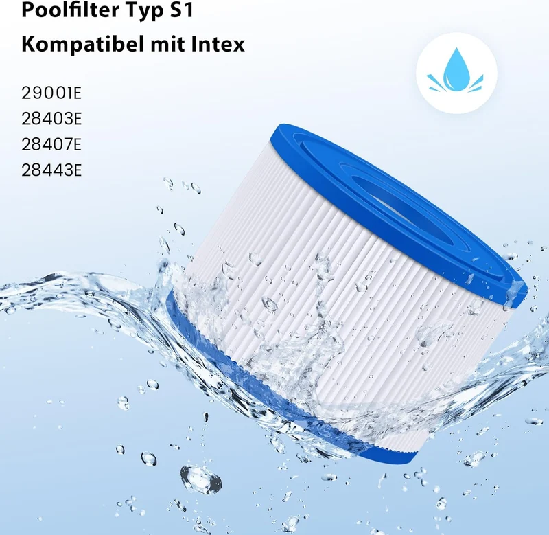 KGC 12 Stück S1 Filter Pool für Intex PureSpa 29001E,Whirlpool Filter, 12 Stück