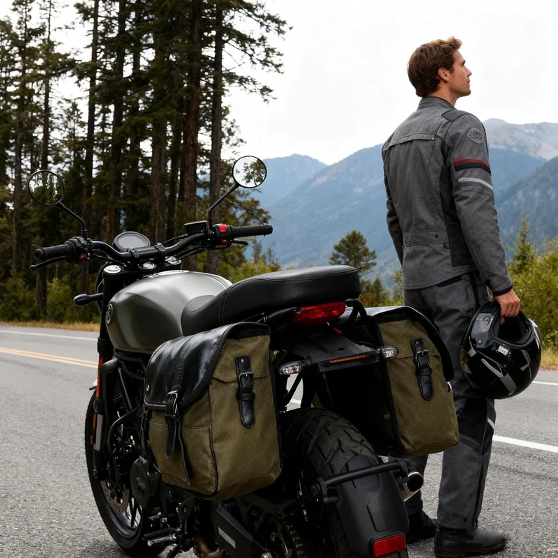 Generisch Bike Tasche,wasserdichte Tasche Aus Canvas - Werkzeugtasche für Fahrrad - für Motorrad Rol
