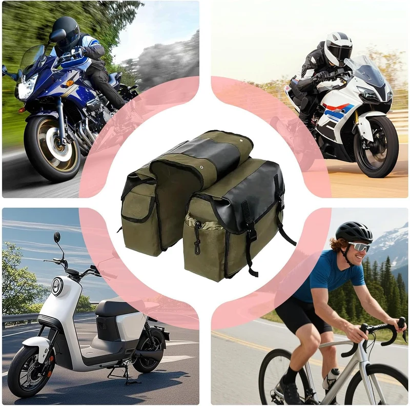 Generisch Bike Tasche,wasserdichte Tasche Aus Canvas - Werkzeugtasche für Fahrrad - für Motorrad Rol