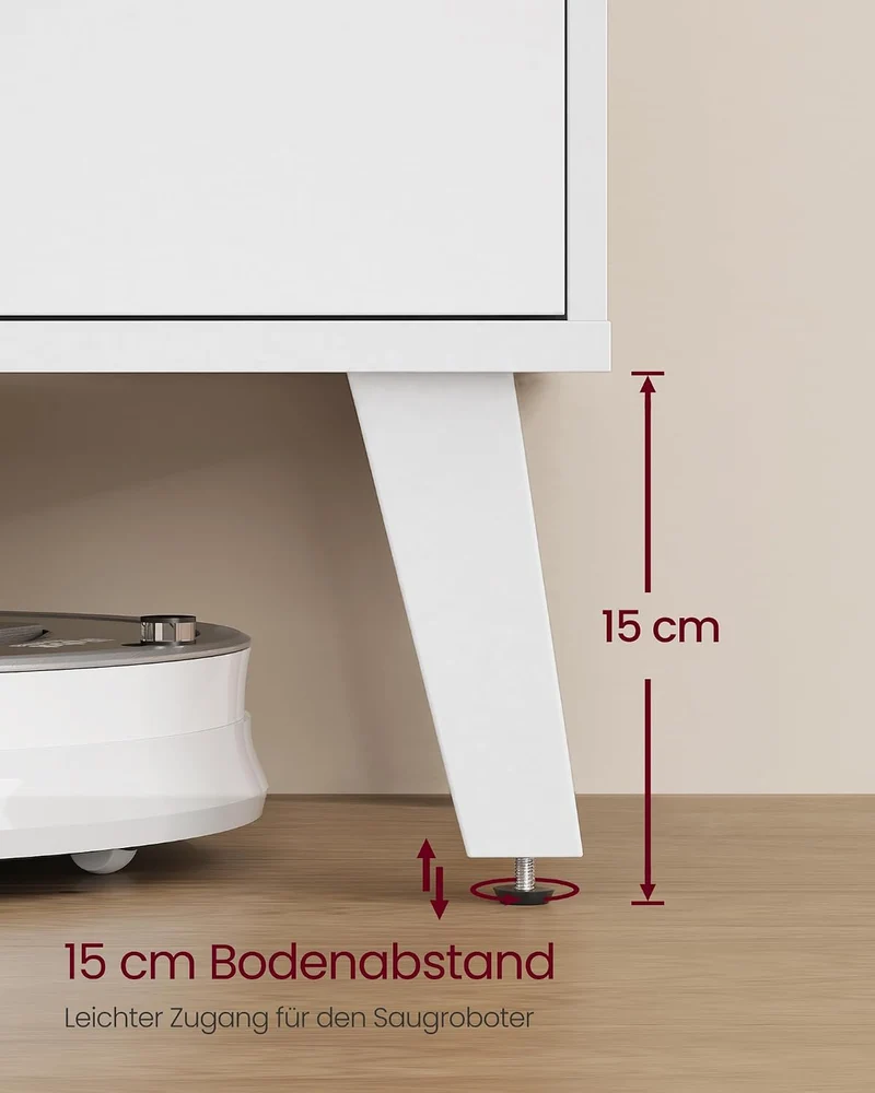 VASAGLE TV-Schrank, Lowboard, Fernsehschrank mit Verstellbarer Ablage, für Fernseher bis zu 65 Zoll,