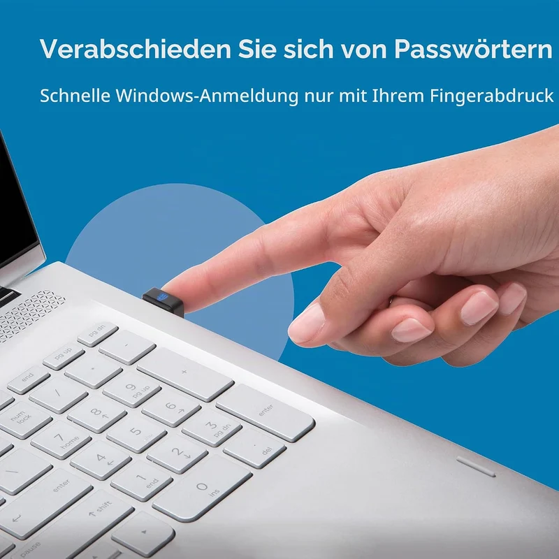 Kensington K67977WW VeriMark ultrasichere USB Fingerabdruckverschlüsselung (für Windows Anmeldung (W