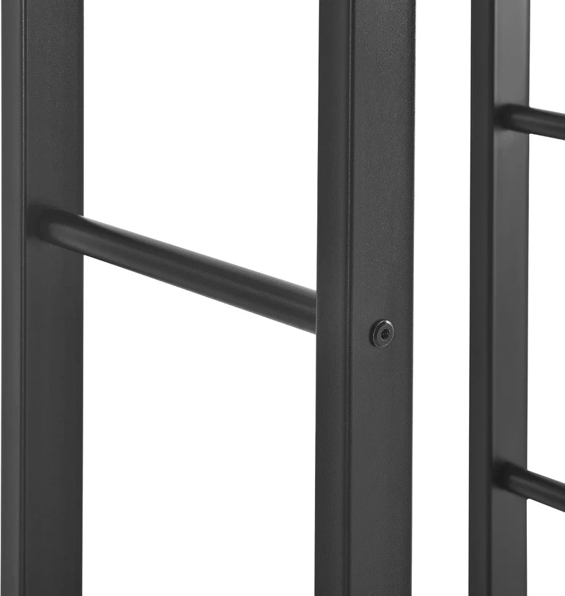 [en.casa] Kaminholzregal 40x100x25cm Brennholzregal Feuerholzregal Holzhalter Schwarz 40 x 100 x 25