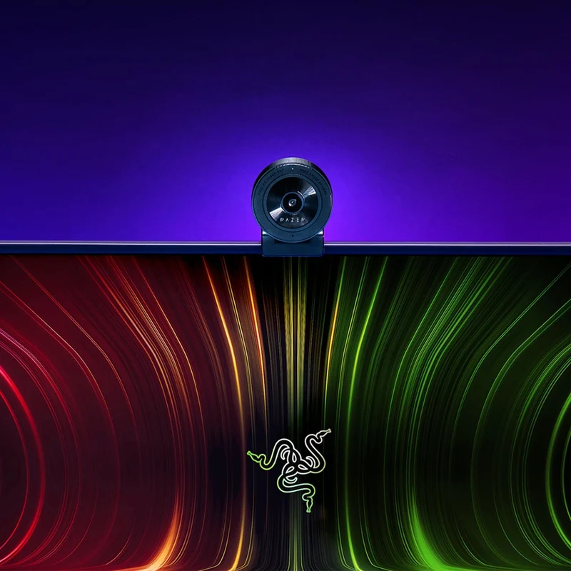 Razer Kiyo X - USB-Webcam für Streaming in Full-HD (1080p 30 FPS oder 720p 60 FPS, Autofokus, Plug +
