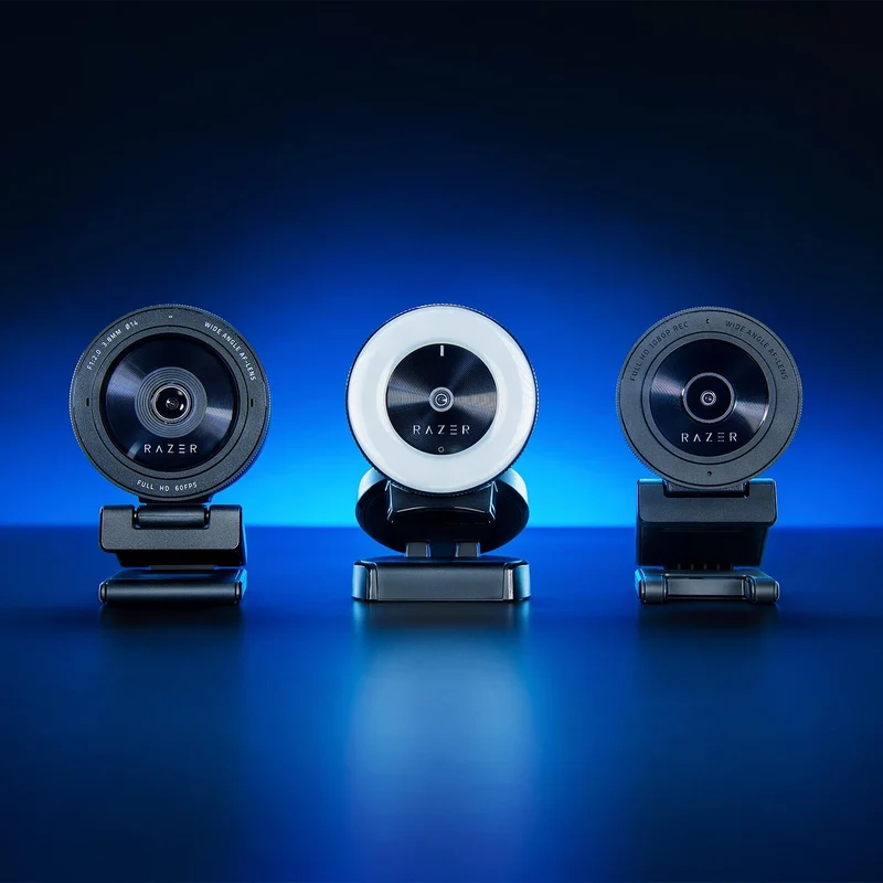 Razer Kiyo X - USB-Webcam für Streaming in Full-HD (1080p 30 FPS oder 720p 60 FPS, Autofokus, Plug +