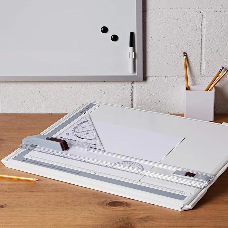 rOtring Rapid A3 Zeichenplatte | Professioneller Zeichenbrett mit Lineal und Zeichendreieck Rapid Ze