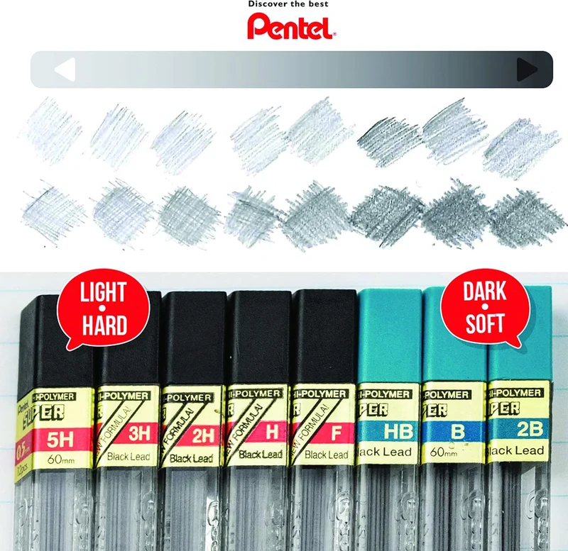 Pentel C279-BO Ain Stein Feinmine, Strichstärke 0.9 mm, Härtegrad B, 36 Minen je Dose, B