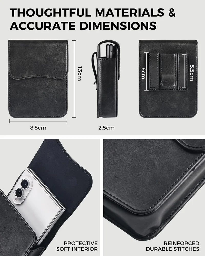 NINKI Gürtelclip Hülle für iPhone Duo & Samsung Galaxy Z Fold 8 Gürteltasche, Stossfest Kratzfest Le