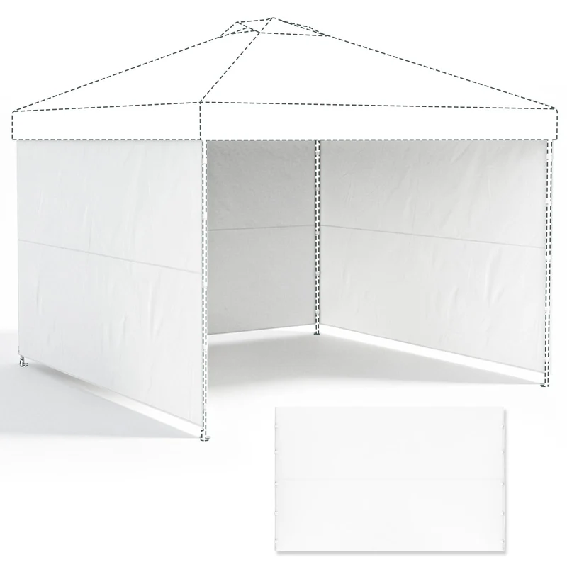 3er-Set Seitenwände für Pavillon 3x3m – 3 Stück Seitenteile aus 210D Oxford-Gewebe, wasserdicht & UV