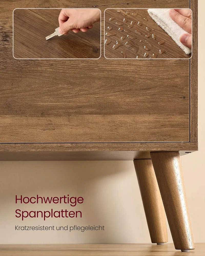 VASAGLE TV-Schrank, Lowboard, Fernsehschrank für Fernseher bis zu 55 Zoll, 120 cm lang, Fernsehtisch