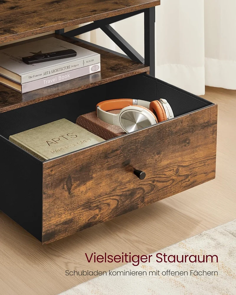 VASAGLE TV-Schrank, Lowboard für Fernseher bis zu 65 Zoll Stoffschubladen 178 x 40 x 50 cm, Stoffsch