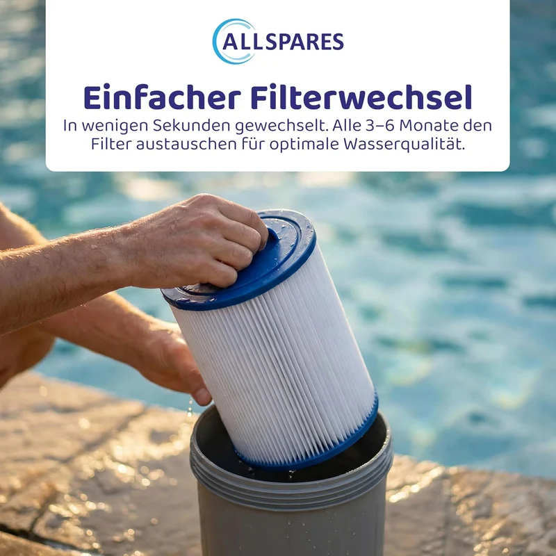 AllSpares 2X Whirlpool Filter, Poolfilter, Spa Filterkartusche Ersatz für Pleatco PWW50P3 | Unicel 6