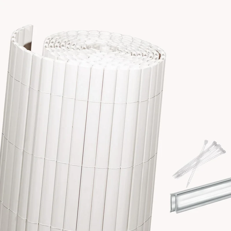 Videx PVC Sichtschutzmatte 100 x 300cm | Premium-Qualität inkl. Befestigungsschlaufen und U-Abdeckpr
