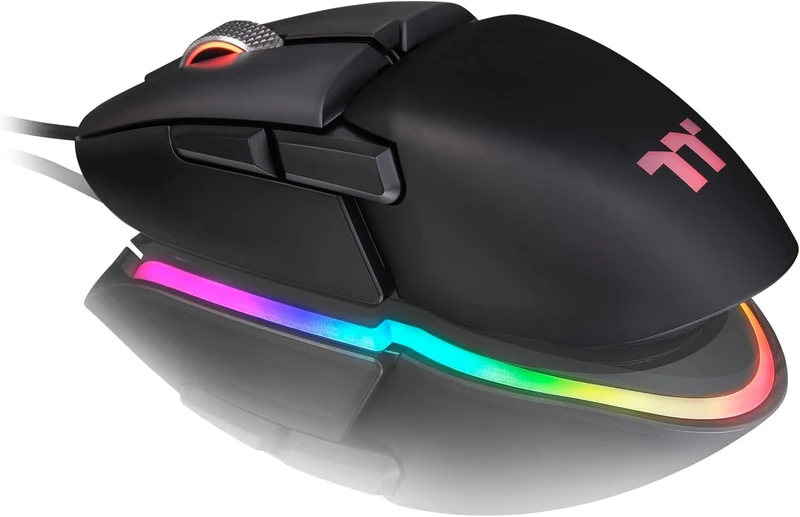 Thermaltake Argent M5 RGB Gaming Mouse | PC-Maus | 8 anpassbare dynamische Lichteffekte | rechts-und