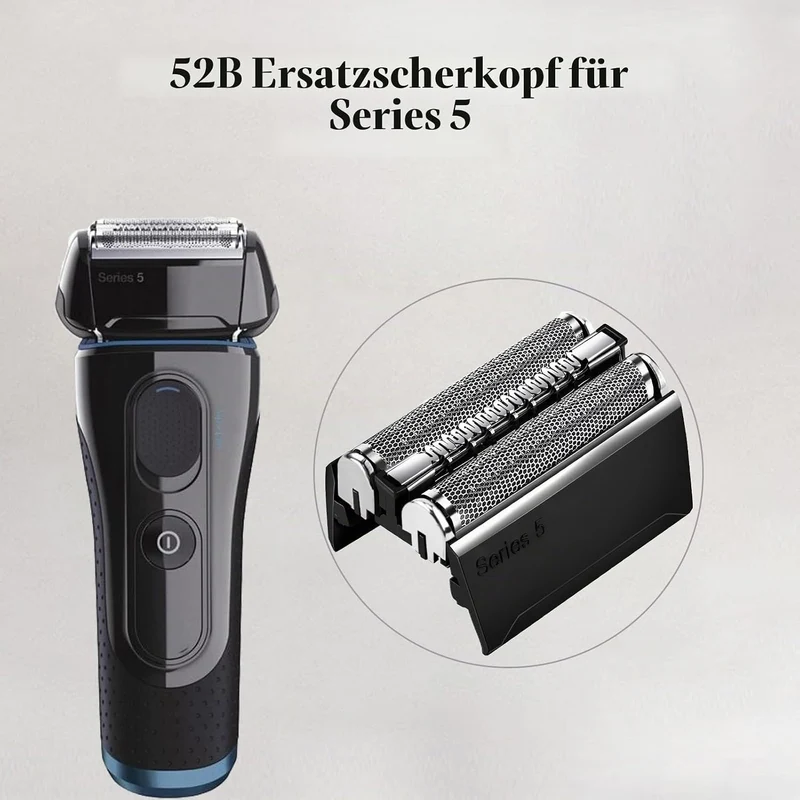 Elektrischer Scherkopf für Braun Serie 5,52B Kompatibel Mit Braun Series 5 Scherkopf,Schwarz Series