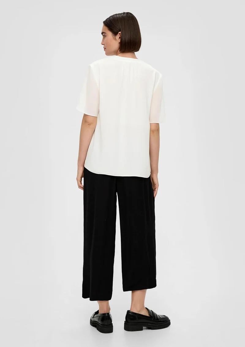 s.Oliver Bluse mit V-Ausschnitt 40 0200 Creme, 40 0200 Creme