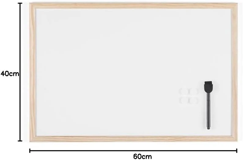 Bi-Office Budget Whiteboard mit Holzrahmen, magnetisch, 5 Grössen wählbar, 60 x 40 cm 60B x 40H cm S