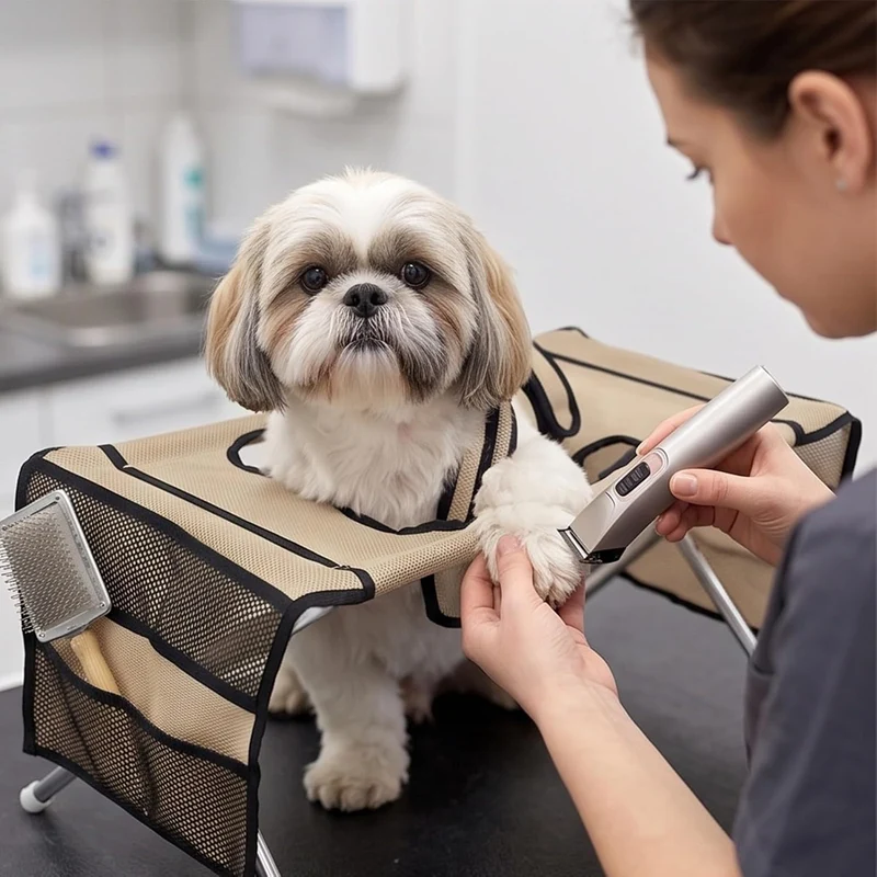 Generisch Pflegetisch Für Haustiere, Hundebadetisch 8 Löcher Badestuhl für Hunde & Katze Tierpflege