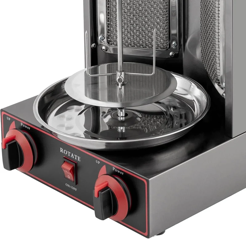 Gas Döner Kebab Maschine, 3000W 220V Vertikal-Multigrill Dönergrill Tischgrill aus Edelstahl Multigr