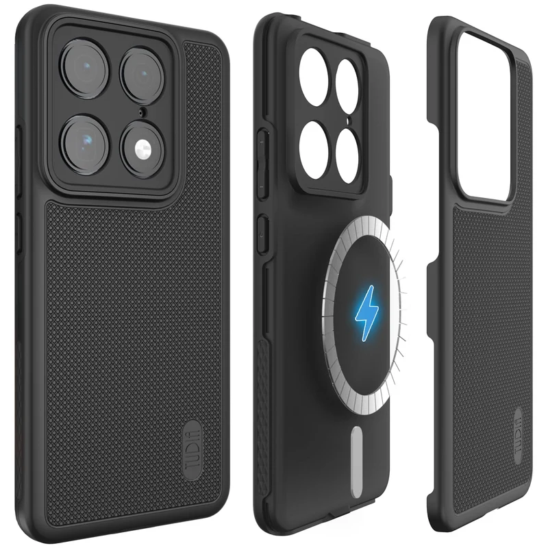 TUDIA MergeGrip Magnetische Hülle für Motorola Signature (2026) [MagSafe Kompatibel] - Militärstanda