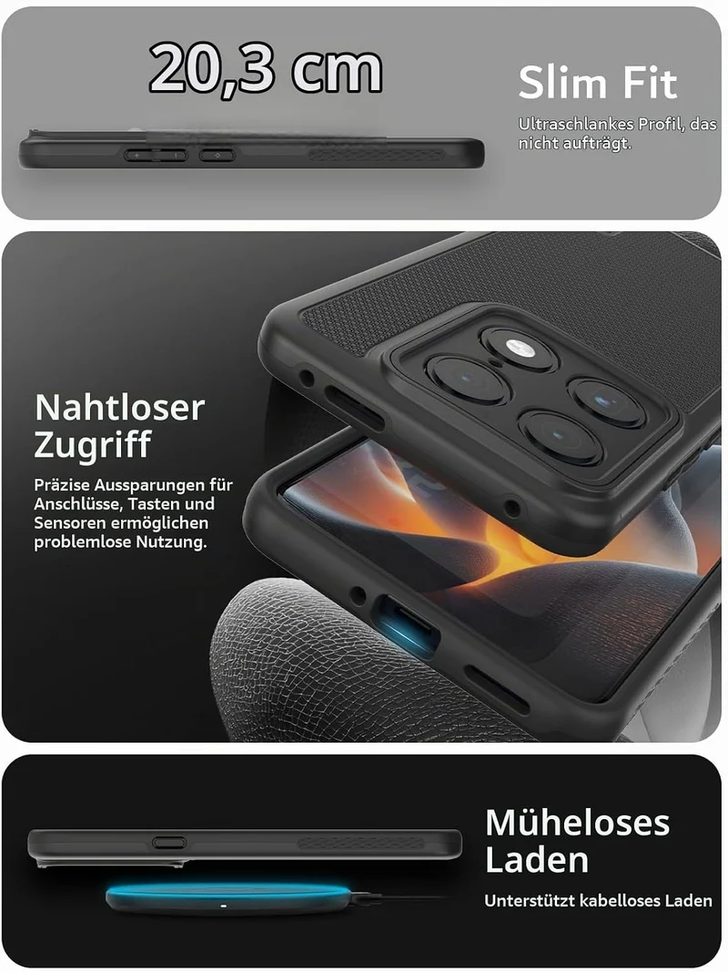 TUDIA MergeGrip Magnetische Hülle für Motorola Signature (2026) [MagSafe Kompatibel] - Militärstanda