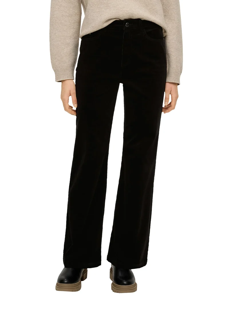 s.Oliver Slim: Cordhose aus Baumwollstretch 46 9999_schwarz, 46 9999_schwarz